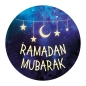 Ramadan Mubarak Sticker Rund 50 Stück