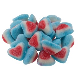 Blaue gezuckerte Fruchtgummi Herzen| Halalicious