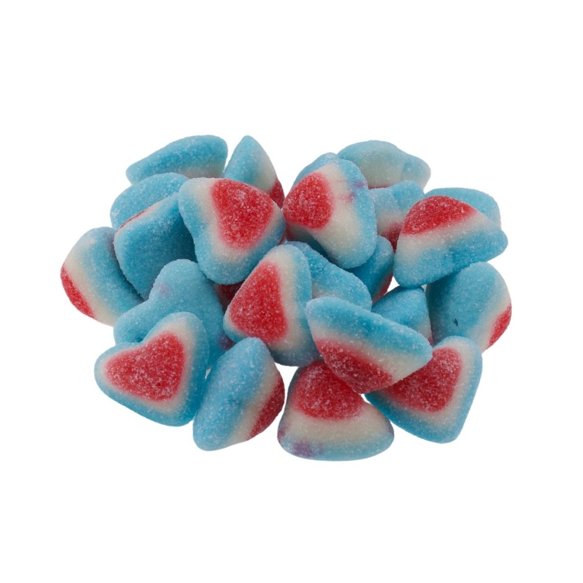 Blaue gezuckerte Fruchtgummi Herzen| Halalicious