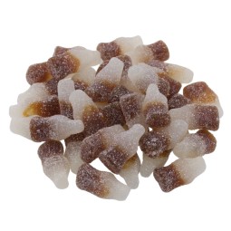 Vegane saure Cola-Fläschchen – Fruchtgummi mit Cola-Geschmack | Halalicious