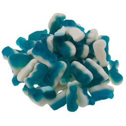 Mini Delfine mit Schaum – Fruchtgummis mit weicher Unterseite