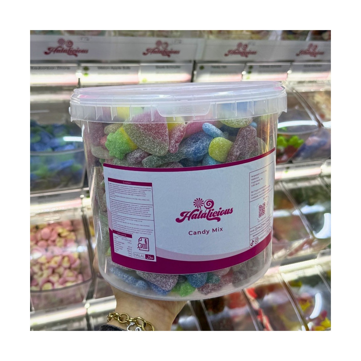 Halal Fruchtgummi Saurer-Mix 5 Liter Eimer über 25 Sorten | Halalicious Candy Shop Berlin