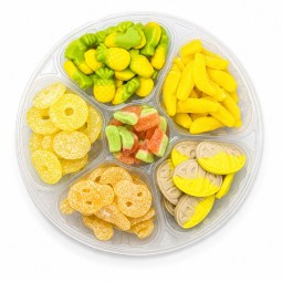 Gelber Sommer Mix Candyplatte – Tropische Süßigkeiten | Halalicious